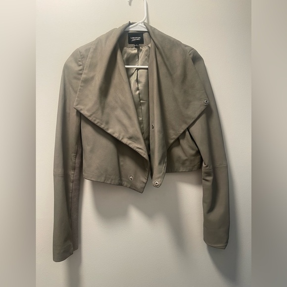 Crop leather jacket - Picture 1 of 2